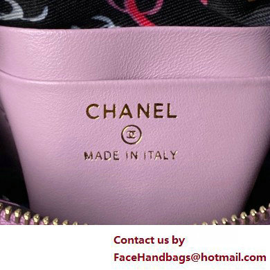 Chanel Lambskin  &  Gold-Tone Metal Clutch with Chain Bag AP4000 Lavender 2025